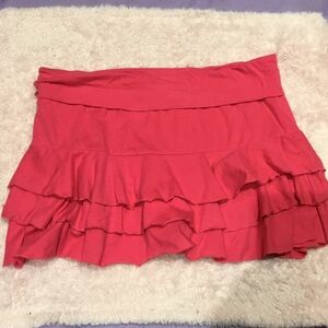 Canyon River Blues Girls Ruffled Skort in Coral Pink